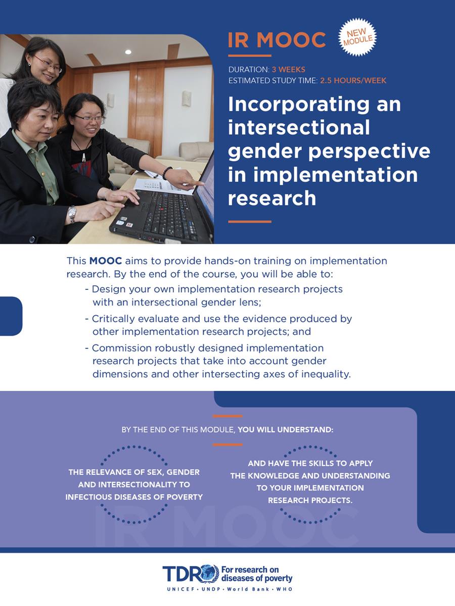 Massive Free Open Online Course (MOOC) on Incorporating an Intersectional Gender Perspective in Implementation Research