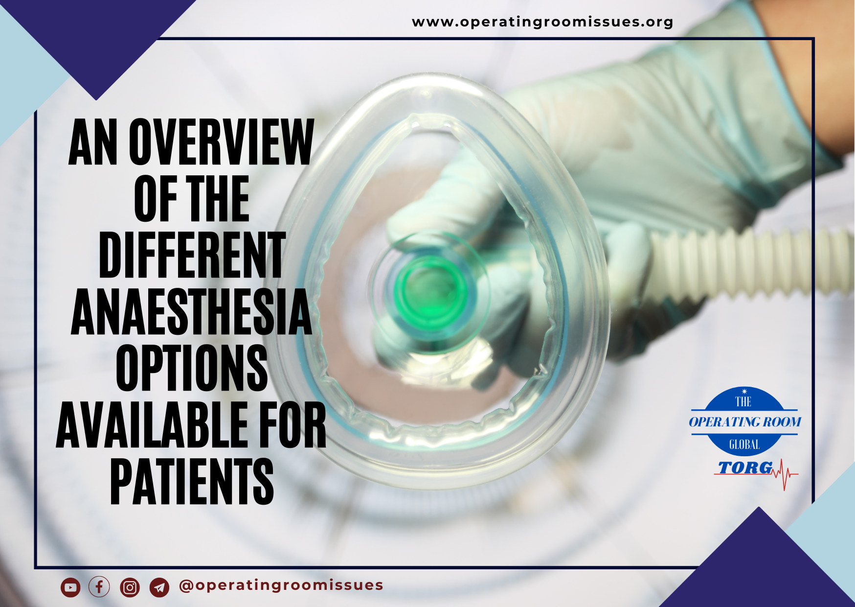 An overview of the different anaesthesia options available for patients
