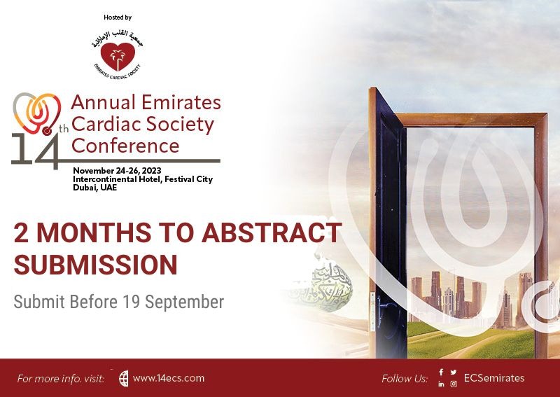 2 Months Left to Submit your Abstract for the 14th Annual Emirates Cardiac Society