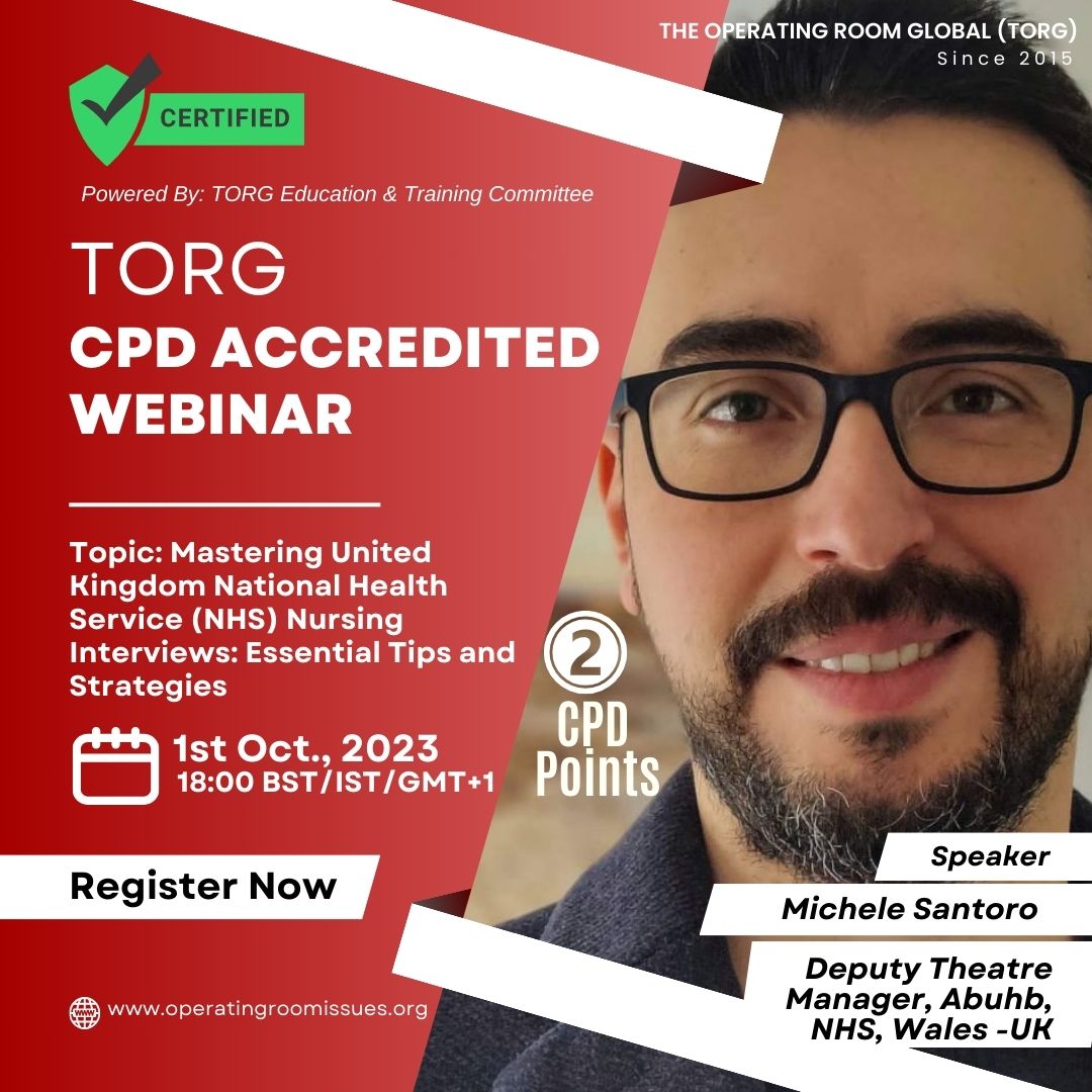 Join us for TORG CPD Accredited Webinar – Sunday, October 1st 2023
