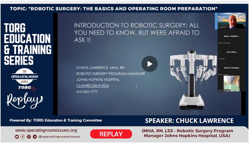 Watch Robotic Surgery Webinar Replay Video and See Documentation
